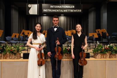 15.05.2025, 60. Internationaler Instrumentalwettbewerb Markneukirchen, Finalrunde, Violine-stock-foto
