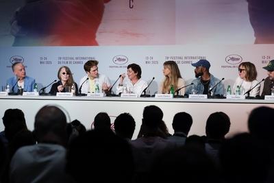 78eme Festival International du Film de Cannes. Conference de presse du film Die my love. BAELEN-stock-photo