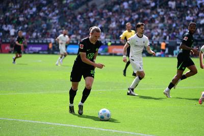 Borussia Moenchengladbach vs. VfL Wolfsburg-stock-foto