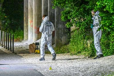 Mann durch Sch?sse in G?ppingen schwer verletzt-stock-foto