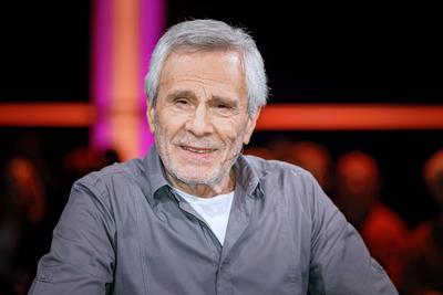MDR - Riverboat. Schauspieler Gojko Mitic anläßlich der Aufzeichnung der MDR - Talkshow Riverboat am 21.04.2023 in der M-stock-foto