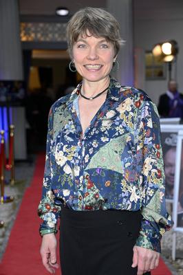 Antje Rietz bei der Premiere des Theaterst?cks Fisch sucht Fahrrad im Schlosspark Theater. Berlin, 17.05.2025 *** Antje-stock-foto