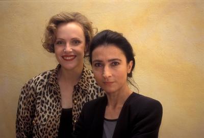 Schauspielerin Juliane K?hler (GER) und Schauspielerin Renan Demirkan (TUR) am Set des PRO 7-Fernsehfilms - Br?derlein-stock-photo