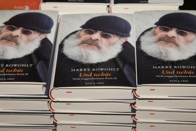 Harry Rowohlt, Und Tsch?s... Freunde lesen im Gedenken an Harry Rowohlt, Akademie der Freien Kuenste, Hamburg, 03.10.201-stock-foto