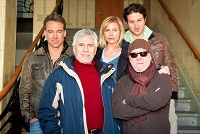 SOKO Leipzig - Der Schatz im Silbersee . (l-r) SchauspielerInnen Marco Girnth , Gojko Mitic , Melanie Marschke , Pablo-stock-foto
