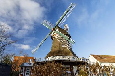 Holl?nderwindm?hle Selden R?st, Norderney, Niedersachsen, Deutschland *** Dutch windmill Selden R?st, Norderney, Lower S-stock-foto