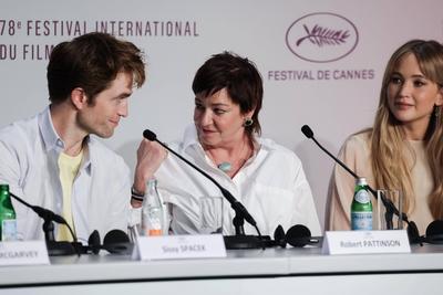 78eme Festival International du Film de Cannes. Conference de presse du film Die my love. BAELEN-stock-photo
