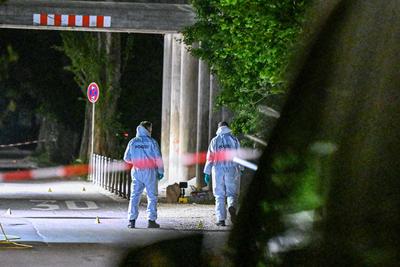 Mann durch Sch?sse in G?ppingen schwer verletzt-stock-foto