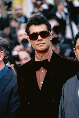 78eme Festival International du Film de Cannes. Mont?e des marches du film The Phoenician Theme. BAELEN-stock-photo