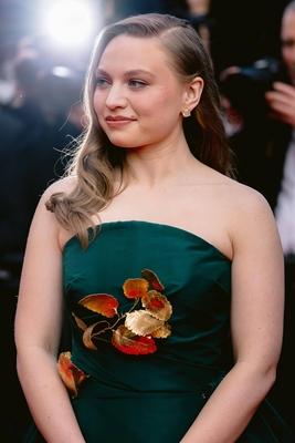 78eme Festival International du Film de Cannes. Mont?e des marches du film The Phoenician Theme. BAELEN-stock-photo