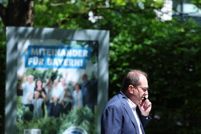 Pressekonferenz nach Sitzung des CSU-Vorstands-stock-foto
