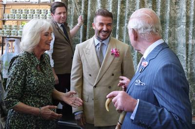 King Charles and Queen Camilla at Chelsea Flower Show-stock-photo