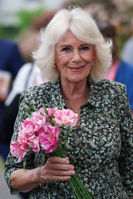King Charles and Queen Camilla at Chelsea Flower Show-stock-photo