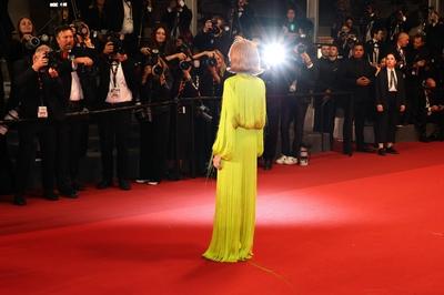 78eme Festival International du Film de Cannes. Mont?e des marches La femme la plus riche du monde. VOISIN-stock-photo
