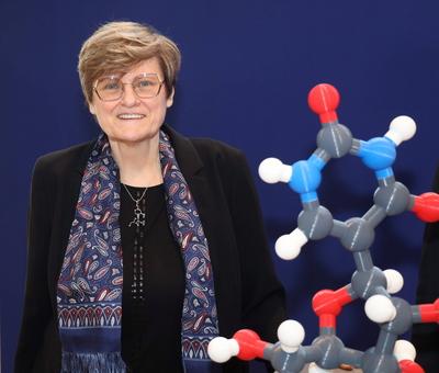 Katalin KARIKO - Nobelpreistr?gerin im Josephinum-stock-foto