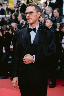 78eme Festival International du Film de Cannes. Mont?e des marches du film The Phoenician Theme. BAELEN-stock-photo