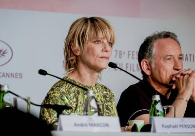 78eme Festival International du Film de Cannes. Conference de presse du film La Femme La Plus Riche Du Monde. VOISIN-stock-photo