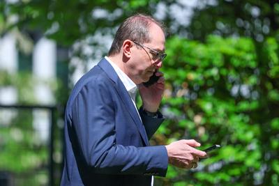 Pressekonferenz nach Sitzung des CSU-Vorstands-stock-foto