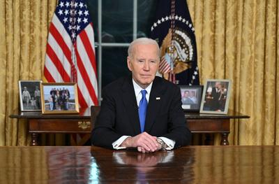 Biden Farewell Address-stock-photo