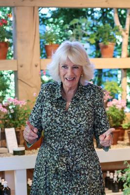 King Charles and Queen Camilla at Chelsea Flower Show-stock-photo