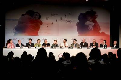 78eme Festival International du Film de Cannes. Conference de presse du film La Femme La Plus Riche Du Monde. VOISIN-stock-photo