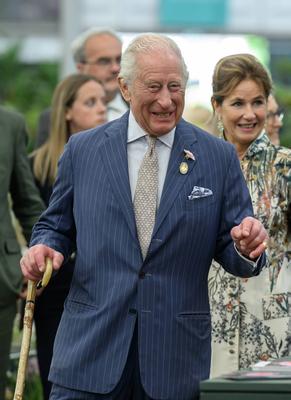 King Charles and Queen Camilla at Chelsea Flower Show-stock-photo