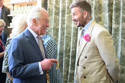 King Charles and Queen Camilla at Chelsea Flower Show-stock-photo