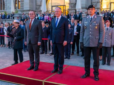 News Bilder des Tages Serenade zu Ehren Ministerpr?sident Stephan Weil Am 19. Mai 2025 wurde der scheidende Ministerpr?s-stock-foto
