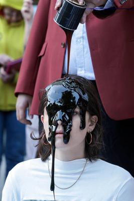 Campaigners Stage Oil Spill Outside Shell  HQ-stock-photo