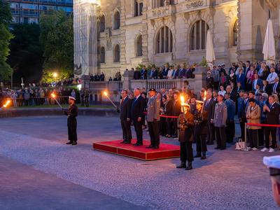 Serenade zu Ehren Ministerpr?sident Stephan Weil Am 19. Mai 2025 wurde der scheidende Ministerpr?sident von Niedersachse-stock-foto