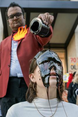 Campaigners Stage Oil Spill Outside Shell  HQ-stock-photo
