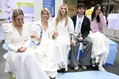 Ruth Moschner, Felicitas Then, Mirja du Mont, Fayn Neven du Mont, Tara Neven du Mont-stock-foto