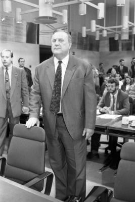 Alexander Schalck-Golodkowski (Ex-Devisenbeschaffer in der DDR) vor dem Untersuchungsausschuss (Kommerzielle Koordinier-stock-photo