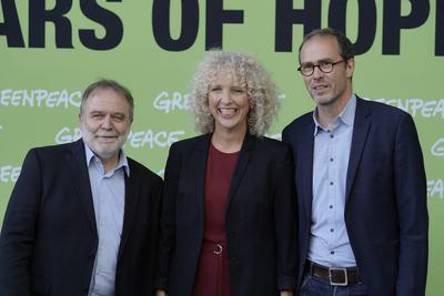 50 Jahre Greenpeace in Ozeaneum in Stralsund Aktuell, 30.08.2021, Stralsund, Gruppenbild Jennifer Morgan, Geschaeftsfue-stock-foto