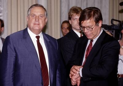 Alexander SCHALCK-GOLODKOWSKI , Politiker der ehemaligen SED und ehemaliger Leiter des Bereichs Kommerzielle Koordinier-stock-photo