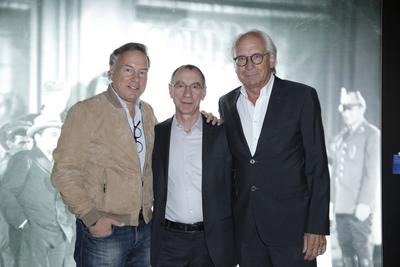 Nico Hofmann, Rainer Rother (Ku??nstlerischer Direktor, Deutsche Kinemathek), Wolf Bauer / Ausstellungser?ffnung im Film-stock-foto