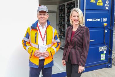 ICE-Werk bekommt Batteriespeicher-stock-foto