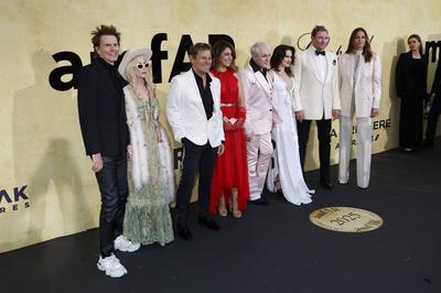 John Taylor, Gela Nash, Roger Taylor, Gisella Bernales, Nick Rhodes, Alexandra Stama, Simon Le Bon, Yasmin Le Bon-stock-foto