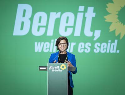 Hannah Neumann, aufgenommen im Rahmen des digitalen Parteitages von BUENDNIS 90/DIE GRUENEN in Berlin. 12.06.2021. Berli-stock-photo