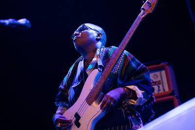 Meshell ndegeocello's performance during the c6 fest in sao paulo-stock-photo