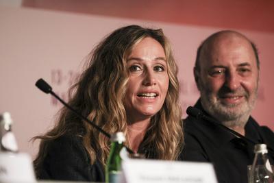 78eme Festival International du Film de Cannes. Conference de presse du film La venue de l&#039;avenir. VOISIN-stock-photo