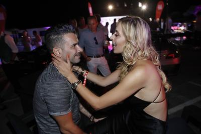 Marc Terenzi Verena Kerth / BILD-Sommerparty auf Mallorca am 24. August 2017 an der Circuit Mallorca, der Auto- Rennare-stock-foto