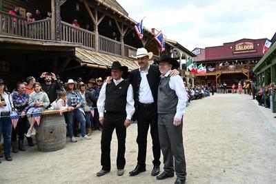 Wiederer?ffnung der neuen Main Street der Westernstadt Pullman City in Eging-stock-foto