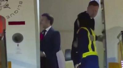Emmanuel Macron bouscul? par Brigitte Macron-stock-foto