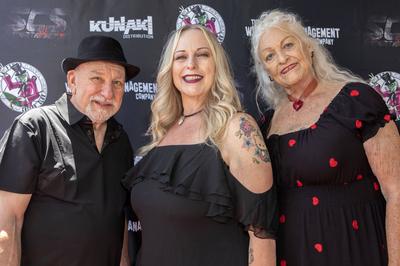 Geno Gibson, Meri Gyetvay, Sharon Gibson-stock-foto