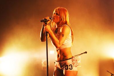 Wet Leg performing at Brixton Academy-stock-foto