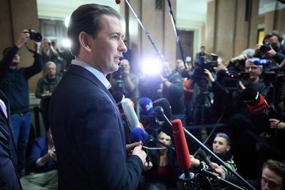  Wien 23.02.2023 - Letzter Verhandlungstag im Prozess gegen Ex-Bundeskanzler Kurz - Heute wurde im Grosser Schwurgerich-stock-foto