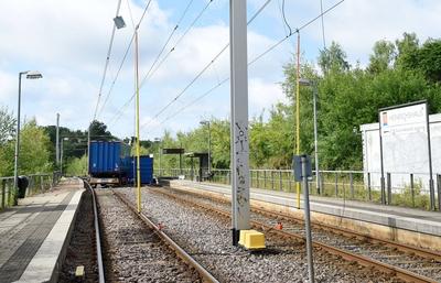 LKW Unfall-stock-foto