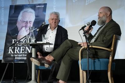 Egon Krenz, Holger Friedrich-stock-foto