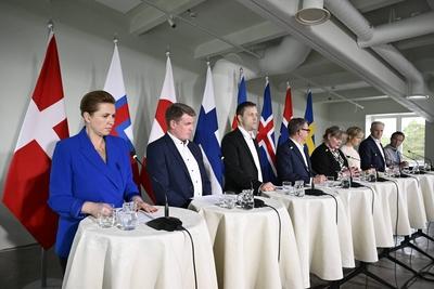 Nordic Prime Ministers Summer Meeting at Paimio Sanatorium-stock-photo